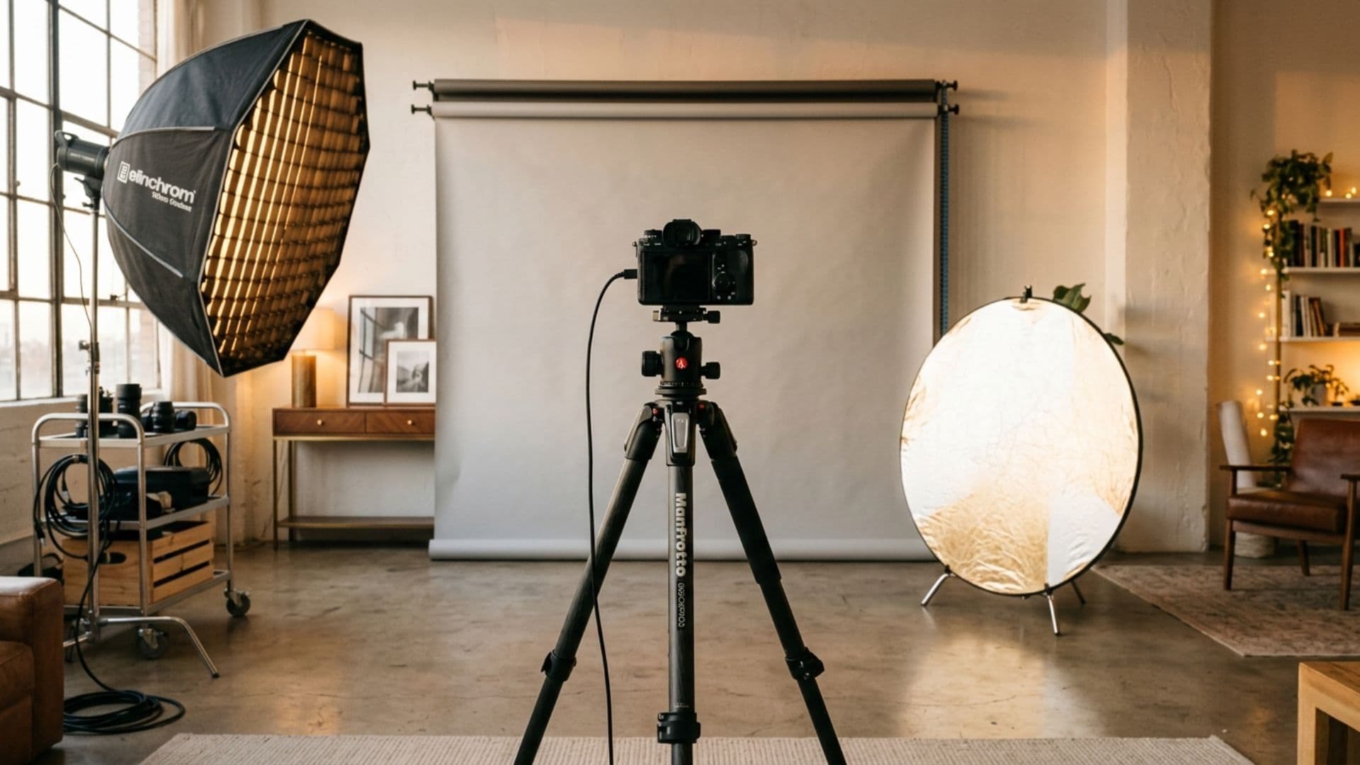 Professionelles Bewerbungsfoto — Porträt einer Person in Business-Kleidung vor neutralem Hintergrund, warme professionelle Beleuchtung