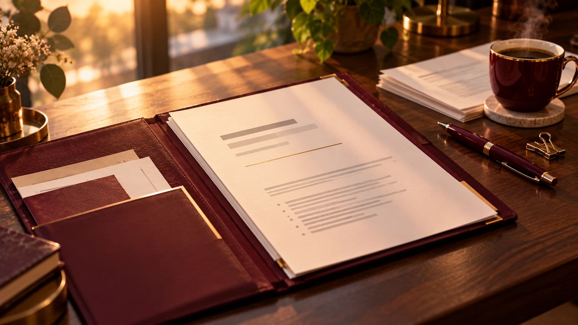 Gestaltetes Deckblatt einer Bewerbungsmappe mit Name, Position und Kontaktdaten
